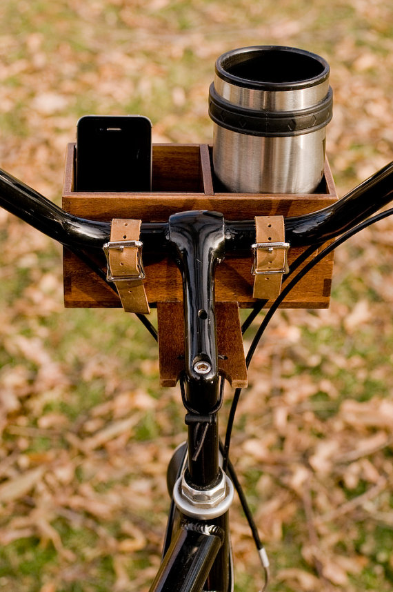 Hardwood Bike Basket by AvieArts on Etsy